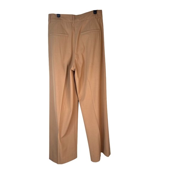 ZARA Small Beige Wide-Leg Pants - Picture 3 of 14